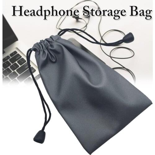 Headphone Storage Bag Mobile Power Storage Bag Mobile Hard Disk Nylon Waterproof Bags Flannel Washable Practical Protective Bag