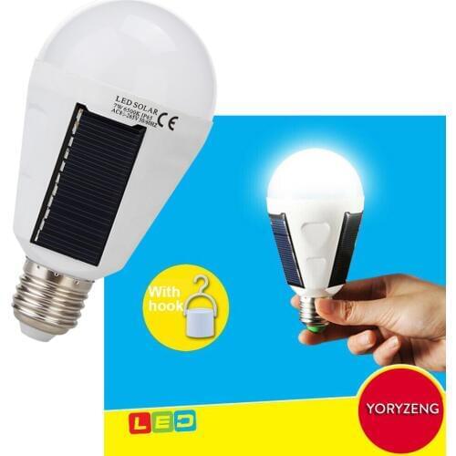 Waterproof Outdoor Camping Tent Light Flashlight Rechargeable Emergency Solar Lamp Solar Charger Portable Lantern LED Bulb E27