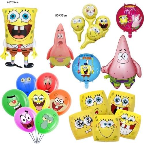 Sponge-Bob Foil Balloons Party Supplies Kidsroom Decoration Boy Faovr Gift Sponge Baby Aerated Toy Birthday Party Baby Shower