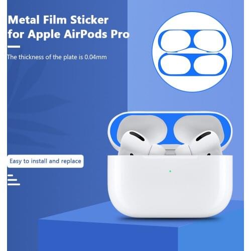 High-quality Dust-proof Film Sticker Metal Ultra Thin Skin Protective Cover Earphone Accessories for AirPods Pro 60x30x1mm