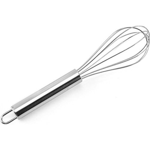 8 inches Stainless Steel Balloon Wire Whisk Manual Egg Beater Mixer Kitchen Baking Utensil Milk Cream Butter Whisk Mixer