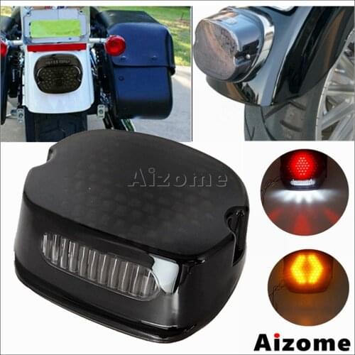 Motorcycle Tail Light Brake Led Light Rear Turn Signal W/License Plate Light For Sportster Dyna FXDL Electra Glides Road King