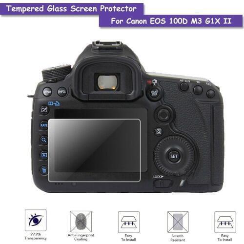 9H Tempered Glass LCD Screen Protector Shield Film For Canon EOS 100D M3 G1X II Camera Accessories