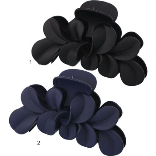 13cm Frosted Resin Hair Claw Clips Womens Large Twist Leaves Shaped Banana Jaw Ponytail Clamp Non-Slip Styling Spring Barrettes