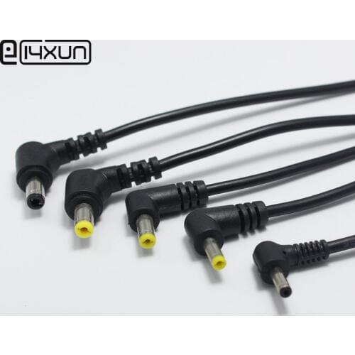 1pcs 5.5*2.5mm 2.5*2.1mm 4.8*1.7mm 4.0*1.7mm 3.5*1.35mm 2.5*0.7mm DC Power Plug with 30cm Cable Black Charging Connector
