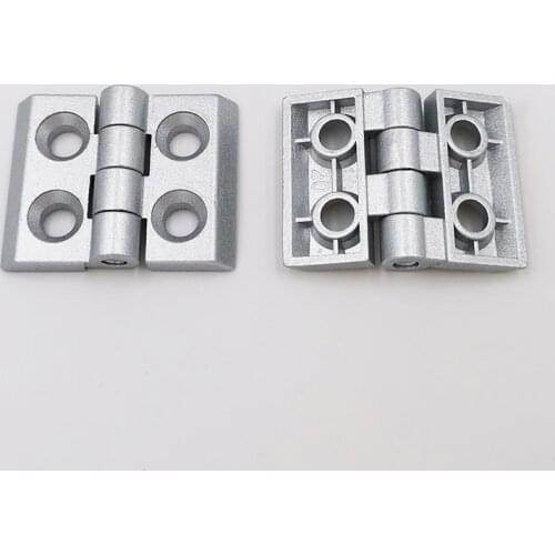 10pcs 2020 Aluminum Profile Industry Cabinet European Standard Metal Silver White Zinc Alloy Hinge