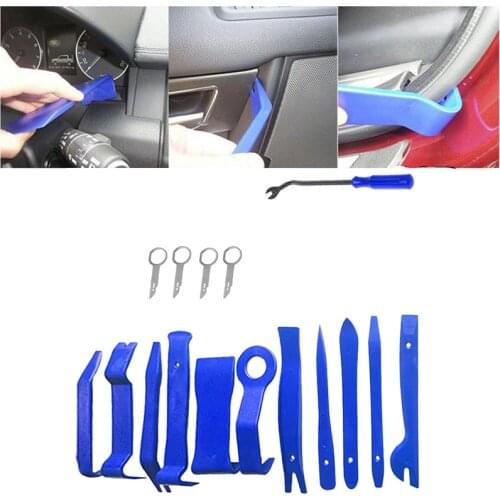 16pcs Auto Interior Disassembly Tools Car Clip Rivet Fastener Door Panel Dashboard Car Panel Removal Tool Car Pry Removal Tool