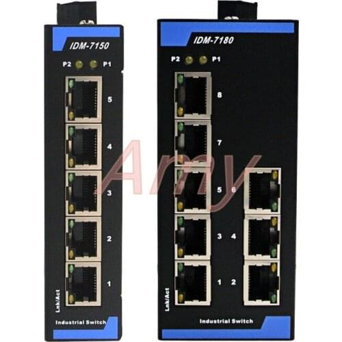 5 port 8 industrial switches 12V24V entry level 100 trillion Industrial Ethernet switch guideway switch