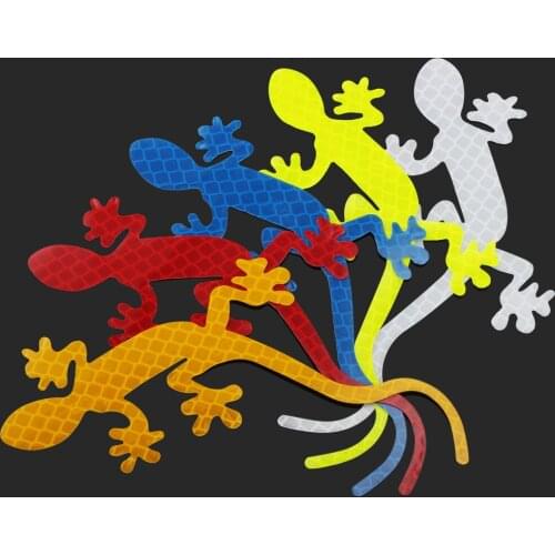 Car Reflective Strips Gecko Shape Warning Tape Reflector Sticker Decals Mark for Night Driving UND Sale