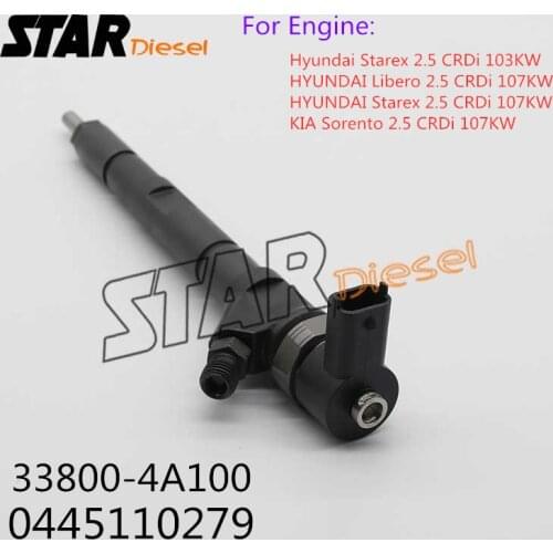 STAR diesel Auto Parts 0445110279 33800-4A100 Commom Rail Fuel Injector 0445110186 0445110730 For KIA Sorento