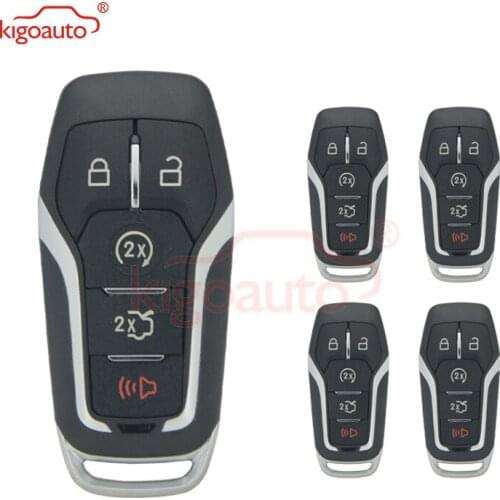 Kigoauto 5pcs M3N-A2C31243300 Key shell for Ford Fusion Explorer edge 5 button 2014 2015 2016 2017 Smart key case 164-R7989