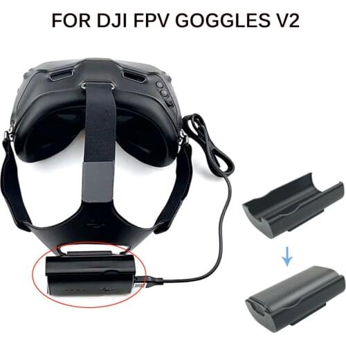 Headband Battery Storage Case Back Clip Holder for For DJI FPV Combo Goggles V2 Flying Glasses Head Strap Battery Accessories