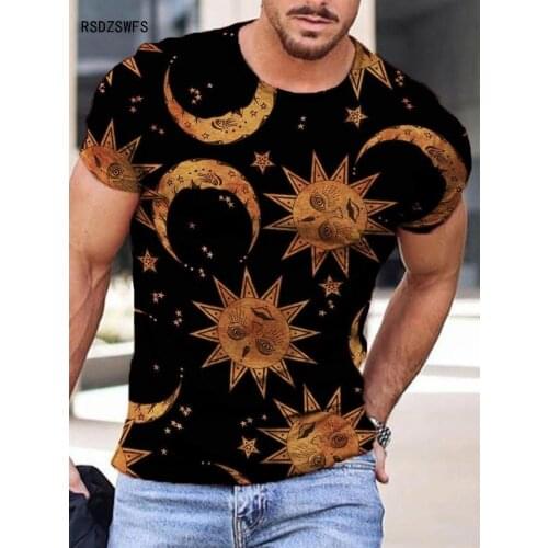 Summer New Men Fashion scrawl Harajuku Printed O Collared Ethnic Style T Shirts Mens Oversized Vintage Short Sleeve T shirts