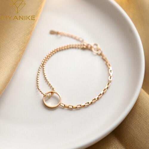 XIYANIKE 925 Sterling Silver Ring Hollow Double Chain Bracelet Women Fashion High Quality Refinement Sexy Elegant Gift Браслет