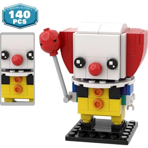 MOC Joker Brickheadz Stephen King It Chapter Two 2 Horror Clown Building Blocks Halloween Doll Model Figures Bricks Toys for kid