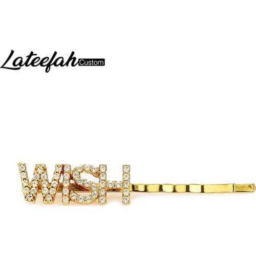 Lateefah Personalized Rose Gold Silver New Design Ladies Hair Clip Women Gift Hairstyles and Custom Daily Letter Hair Wear Etsy