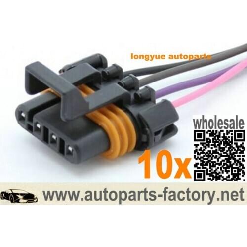 Longyue 10pcs Ignition Coil Pigtail Female Connector for D580 LS1 LS6 ACDelco PT368 FLAT