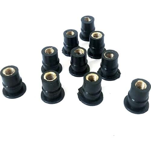 M5 Rubber Well Nut 5mm Metric Motorcycle Windscreen Well Nut Wellnuts Brass Nuts
