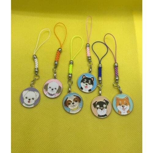 Cute Pet Dog Keychain Corgi Schnauzer Bichon Frieze Siberian Husky Shiba Tote Keychain Kids Toy Pendant Phone Belt Women