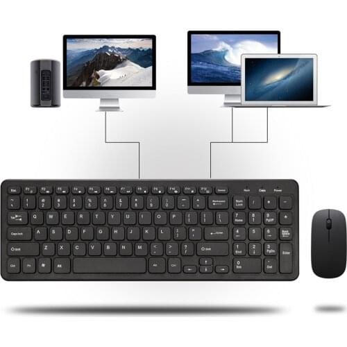 Elisona 2.4 GHz Wireless Keyboard and Mouse Set Ultra Slim Key board with Number Pad Mini Keyboard Keypad for Desktop PC Laptop