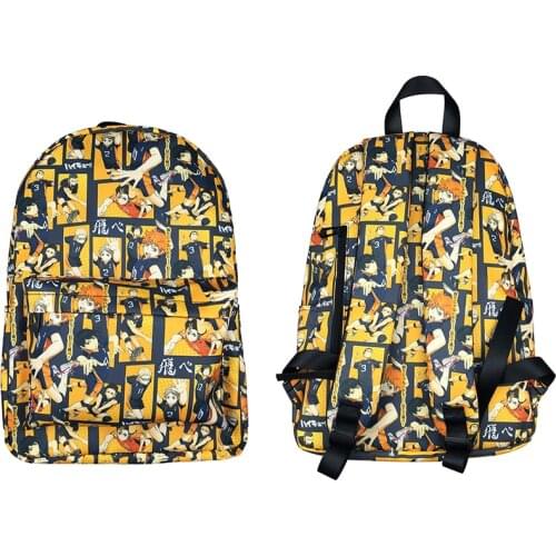 Cartoon Haikyuu!! Hinata Shoyo Kageyama Tobio Sawamura Daichi Sugawara Koushi School Bag Knapsack Book Pack Backpack