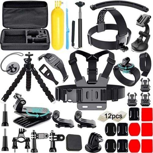 Action camera Accessories Bundle Kit for Gopro Hero 9 8 7 Hero Xiaomi Yi Octopus Tripod Sports Camera 50 in1 Accessory Kit Case