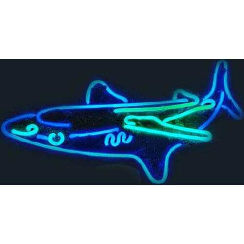 Neon Sign For Shark Tube Commercial Beer Bar Lamps handcraft resterant light Hotel custom free diner food Impact Attract light