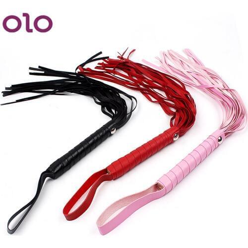 OLO Sex Whip Flirt SM Bondage Spanking Paddle Fetish Sexy Knout Sex Toys For Couples PU Leather Flogger Adult Games Slave