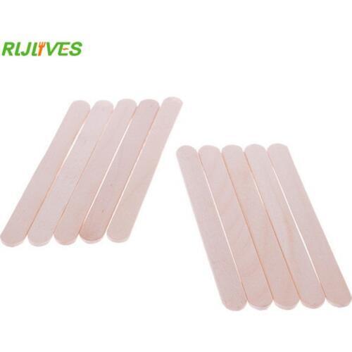 20Pcs/Lot Ice Cream Sticks Natural Wooden Popsicle Stick Kids DIY Hand Crafts Art Ice Cream Lolly Cake Tools