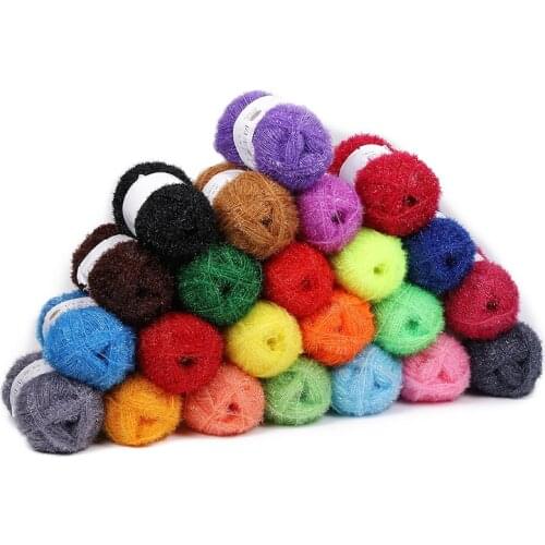 23 colors100g/ball Bling Hand Knitting Yarn Luxury Acrylic YarnNew Fashion Glass Yarn Thread for Crocheting Bag Clothing Suppl