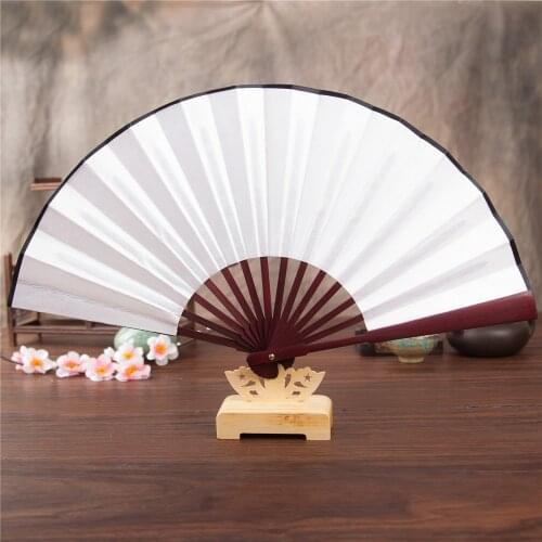 Bare-faced Silk Fan Hand Held Floral Lace Silk Folding Fan Unisex Wedding Dancing Party Fan Chinese Style Japanese Style Decor