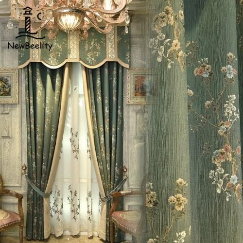 2021 European Style Curtains for Living Room French American Style Villa Bedroom High Precision Silk Positioning Jacquard