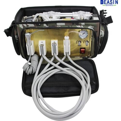 2018 new MINI good quality Convenient Portable Dental Unit with Air Compressor Suction System 3 Way Syringe