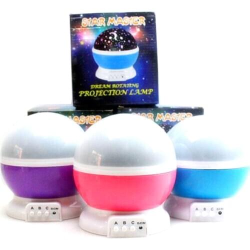 Rotating Projector Starry Night Lamp Sky Star Children Kids Baby Sleep Romantic LED USB Projection Lights Xmas Holiday Gift