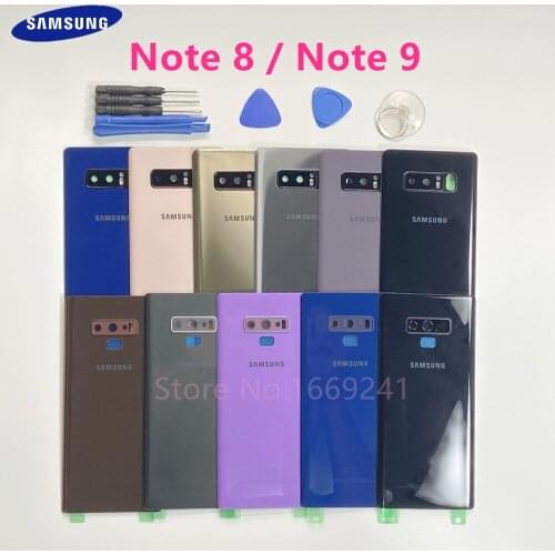 Replacement Rear Panel Case Battery Glass Back Door Cover For Samsung Galaxy Note 9 N960 N960F Note 8 N950 N950F + Tools