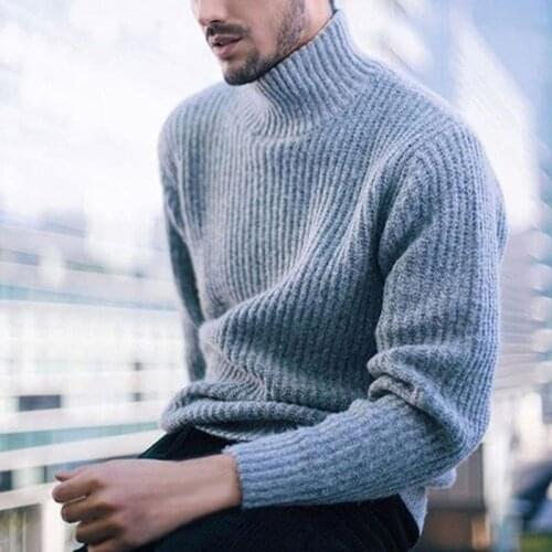 Winter Wool Turtleneck Mens Sweater Casual Warm Pullover Men Large Size 3XL Solid Slim 2020 New Fashion Male Sweaters