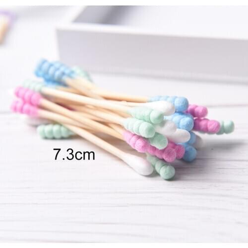 100Pcs/lot Cosmetic Cotton Swab Stick Double Head Ended Clean Cotton Buds Ear Clean Tools For Children Adult