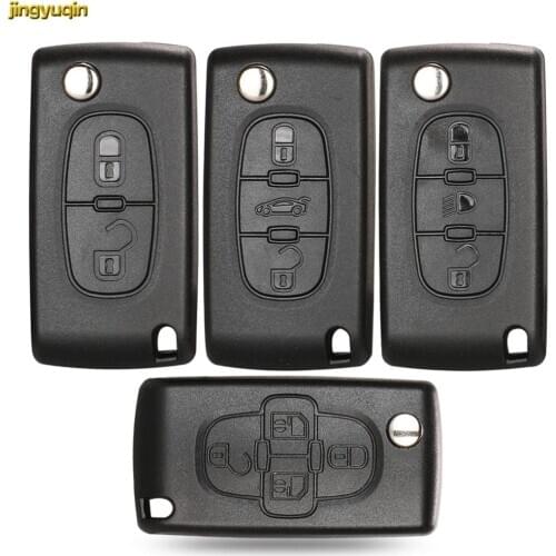 2/3/4B Remote Flip Car Key Shell CE0523 for Peugeot Partner 107 307 407 607 807 Citroen C2 C3 C4 C5 C6 C8 Berlingo Xsara Picasso