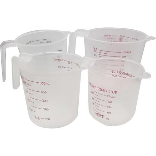250/500/1000ML Metering Cup Visual Scale Lab Liquid Measure Pour Spout Measuring Cup Bakeware Baking Tool Hot Sale