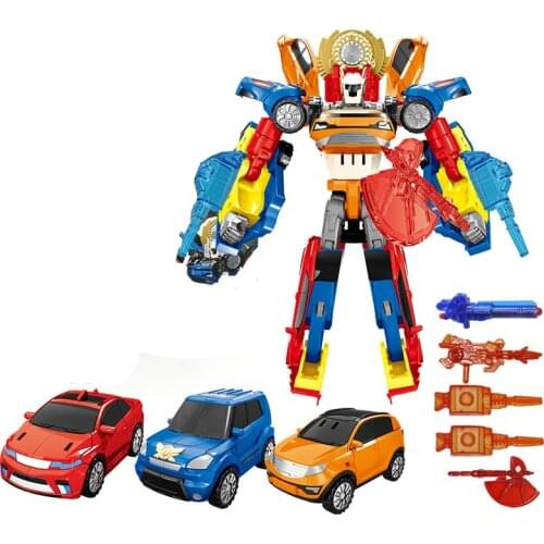 3 In 1 Manual Transformation Robot Action Figure Toy Car Toys Cartoon Deformation Model Set For Boys Birthdays Gifts CT0141