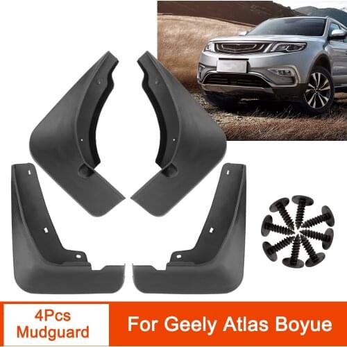 4Pcs Car Front Rear Mudguard Fender For Geely Atlas Boyue 2016 2017 2018 2019 Car Mud Flaps Guard Splash Flap