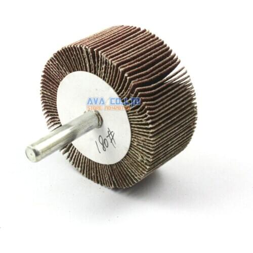 5 Pieces 50x25mm 180 Grit Abrasive Flap Sanding Wheel 6mm Shank