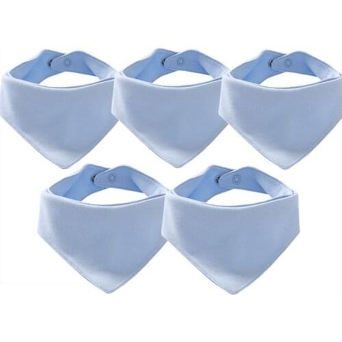 5piece Baby Bibs Triangle Cotton Bibs Burp Cloths Towel Baby Boys Feeding Bandana Bibs
