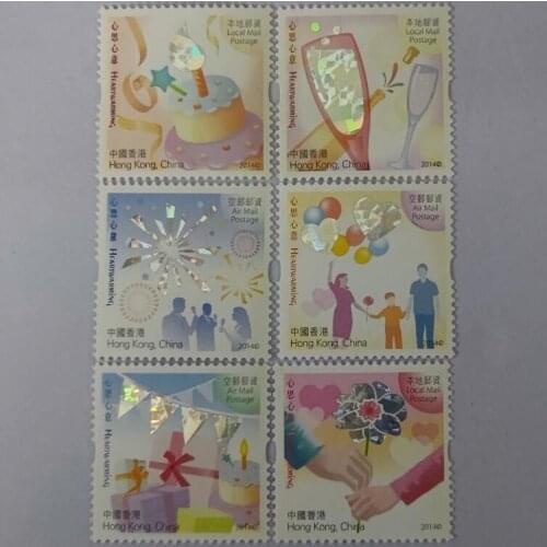 6PCS Hong Kong, China 2014 ， China Post Stamps Postage Collection