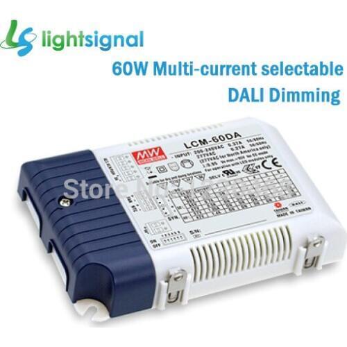 60W MEANWELL LCM-60DA DALI dimmable LED driver dimming LED power supply with DIP selectable constant current
