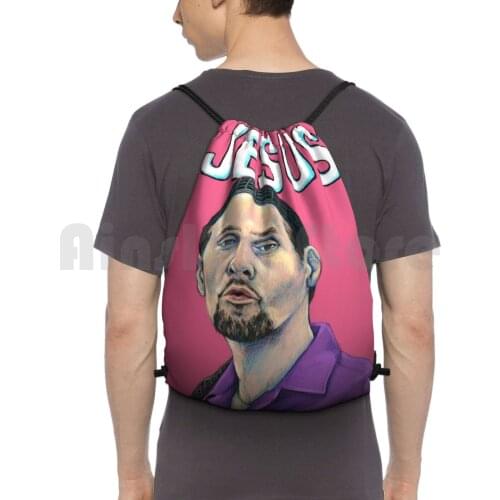 Big Lebowski-Jesus Quintana-Nobody With The Jesus Backpack Drawstring Bags Gym Bag Waterproof Big Lebowski Jesus Jesus