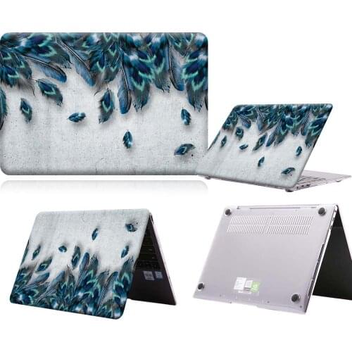 Falling Peacock Feather Anti-slip Laptop Case For MateBook 13/13 AMD Ryzen/14/D14/D15/X 2020/X Pro/Pro 16.1/Honor MagicBook14/15