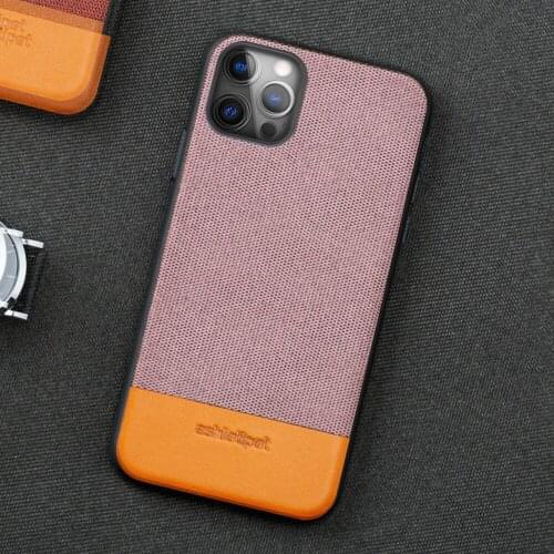 Canvas + Leather Phone Case for iPhone 12 Pro Max 11 Pro Max X XR XS Max 5 6 7 8 Plus SE 2020 Magnetic 360 Full Protective Cover