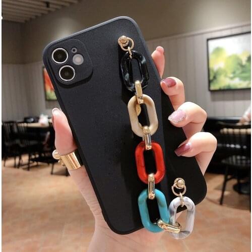 Marble Bracelet Case for Huawei Honor 50 Pro V40 V30 20 P Smart 2021 Y7A P20 P50 P40 Pro P30 Lite Soft Silicone Chain Cover