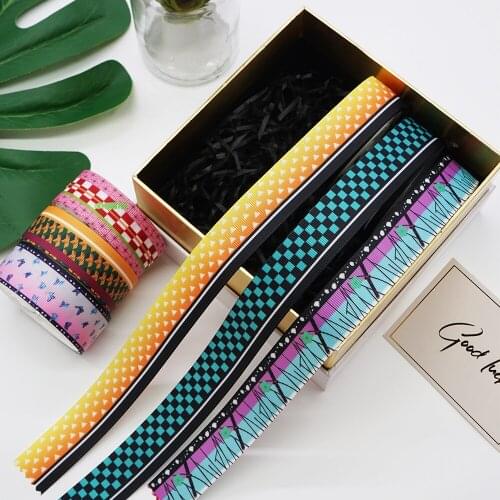 DIY Cartoon Printed Grosgrain Ribbon For Craft Supplies Sewing Accessories 5 Yards. 45610
